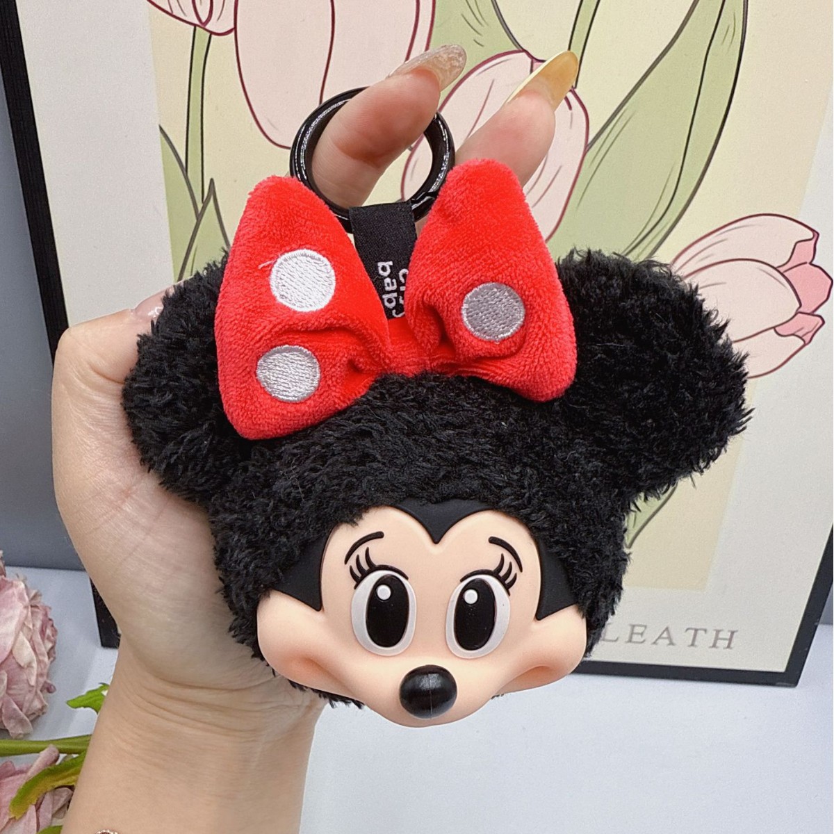 Carabiner Keychain - Mickey Minnie Plush Doll Keychain Cute