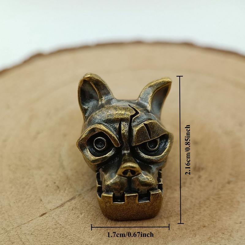 Bulldog Head Brass Knife Bead  - огляд і ціна Edc Carry Knife