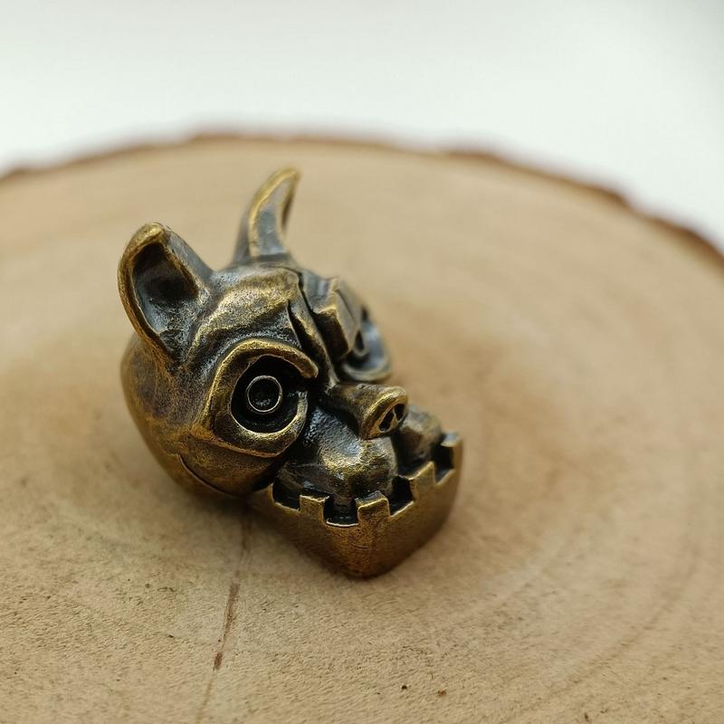 Bulldog Head Brass Knife Bead  - огляд і ціна Edc Carry Knife