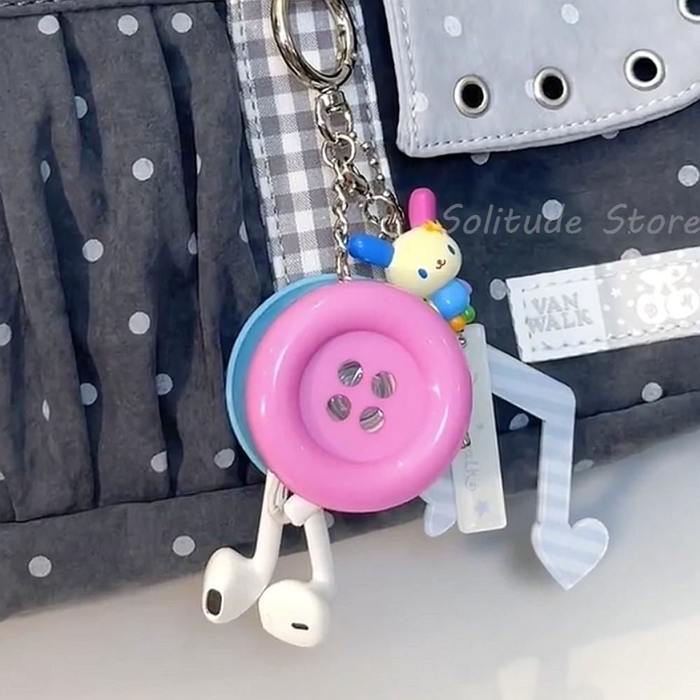 Retro Extra Large Button Wired - огляд і ціна Cable Winder Keychain